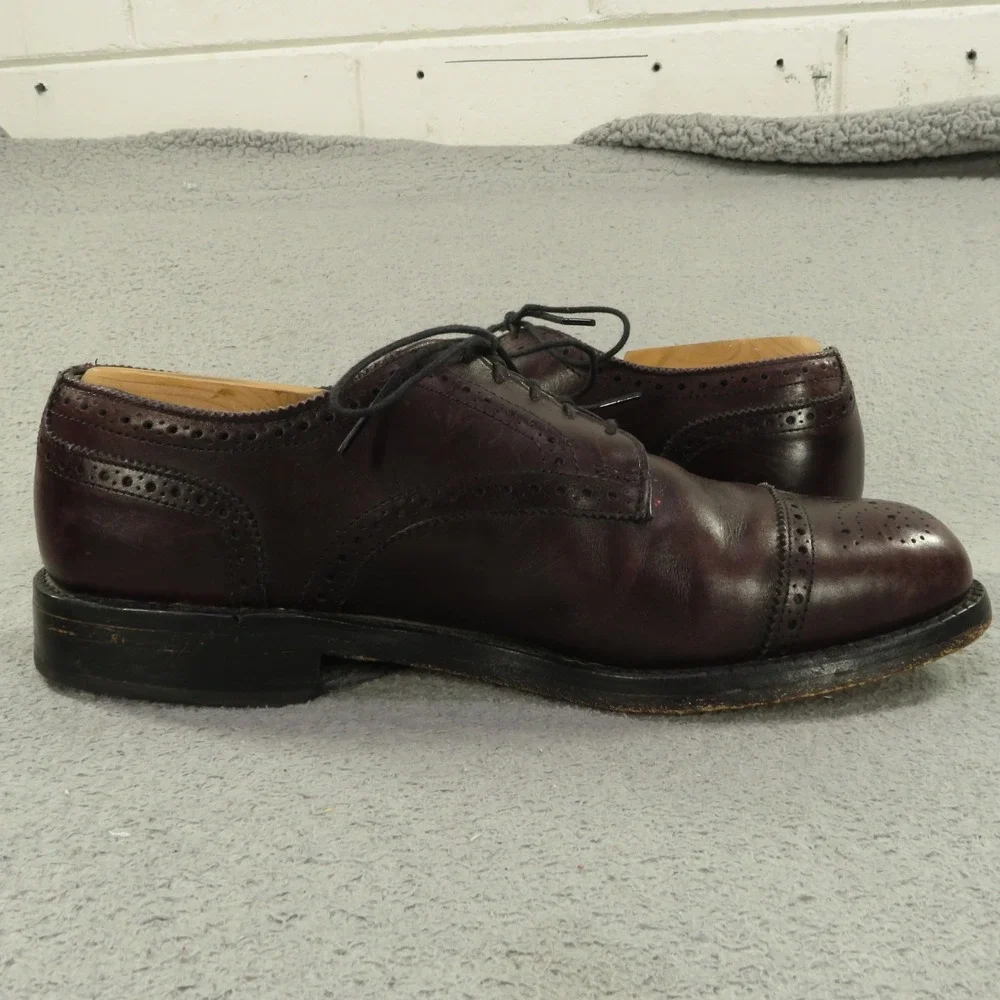 Allen Edmonds Shoes Men 8 3E Oxblood Lexington Derby Cap Toe Oxford Dress Shoe